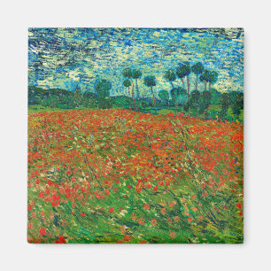 Imã Vincent Van Gogh Poppy Campo de Belas Arte