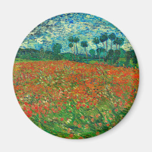 Imã Vincent Van Gogh Poppy Campo de Belas Arte