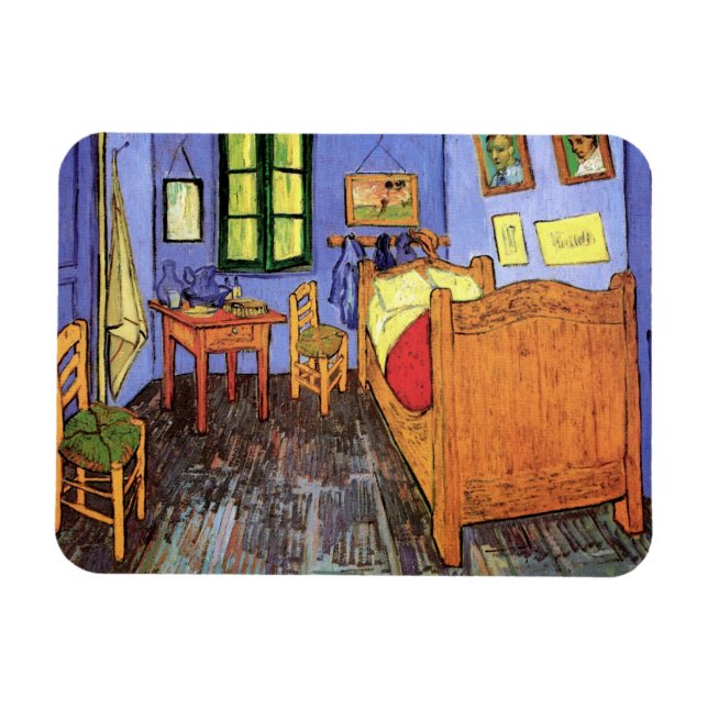 Ímã Vincent Van Gogh - Quarto em Arles Arte Fino (Horizontal)