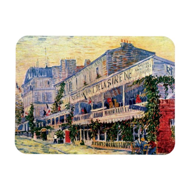Ímã Vincent Van Gogh - Restaurant De La Sirene (Horizontal)