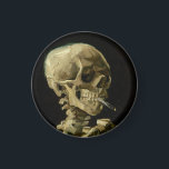 Imã Vincent Van Gogh Skeleton com um cigarro em chamas<br><div class="desc">Vincent Van Gogh Skeleton com um Magnete de Belas Artes para Cigarros</div>