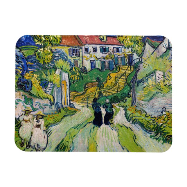 Ímã Vincent van Gogh - Stairway em Auvers (Horizontal)