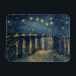 Ímã Vincent van Gogh | Starry Night Over the Rhone<br><div class="desc">Número da Coleção de Imagens: XIR60960 The Starry Night,  1888 (óleo na canvas). Gogh,  óleo Vincent van (1853-1890) na canvas. Musee d'Orsay,  Paris,  France Giraudon. 1888</div>