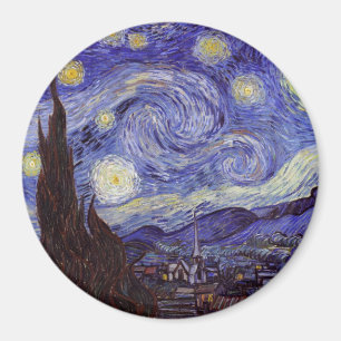 Imã Vincent Van Gogh Starry Night Vintage