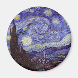Imã Vincent Van Gogh Starry Night Vintage