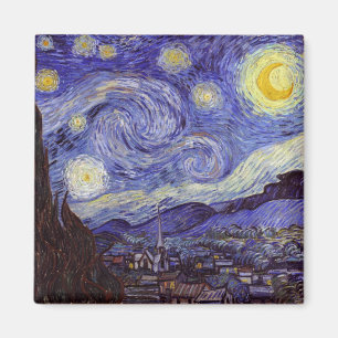 Imã Vincent Van Gogh Starry Night Vintage Fine Art