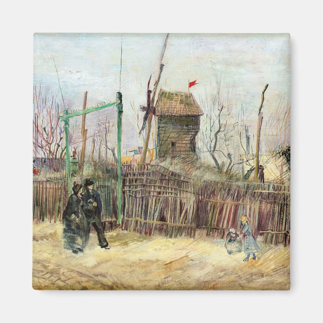 Imã Vincent van Gogh - Street Scene em Montmartre (Frente)