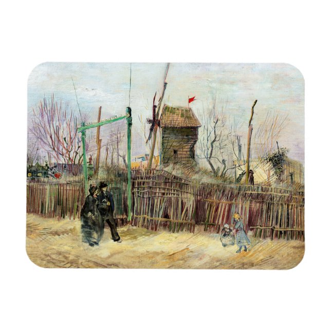 Ímã Vincent van Gogh - Street Scene em Montmartre (Horizontal)