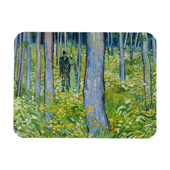 Ímã Vincent van Gogh - Sub-bosque com Duas Figuras (Horizontal)