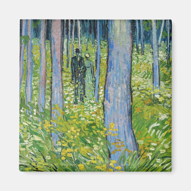 Imã Vincent van Gogh - Sub-bosque com Duas Figuras (Frente)