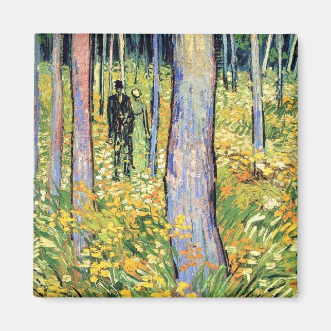 Imã Vincent Van Gogh - Sub-bosque com Duas Figuras (Frente)