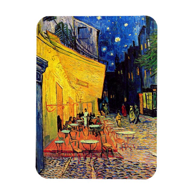 Ímã Vincent Van Gogh - Terraço do Café à Noite Arte Fi (Vertical)
