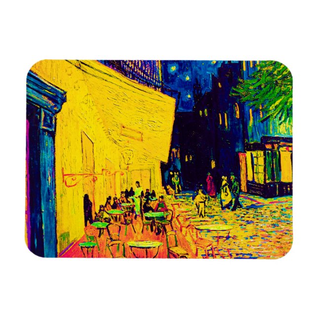 Ímã Vincent Van Gogh - Terraço do Café à Noite Pop Art (Horizontal)