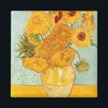 Imã Vincent Van Gogh Traz Girassóis em Arte Vase<br><div class="desc">Vincent Van Gogh faz doze girassóis em um magnata de arte vaso</div>