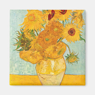Imã Vincent Van Gogh Traz Girassóis em Arte Vase