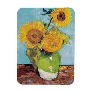 Ímã Vincent Van Gogh - Três Girassóis num Vaso