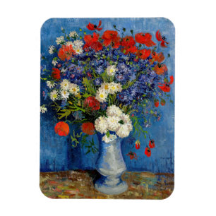 Ímã Vincent van Gogh - Vase com Cornflower e Poppies