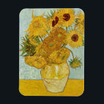 Ímã Vincent Van Gogh - Vase com Doze Girassóis<br><div class="desc">Vase com Doze girassóis / Vase avec douze tournesols - Vincent Van Gogh,  agosto de 1888 - Sunflower 1888 terceira versão (F456)</div>