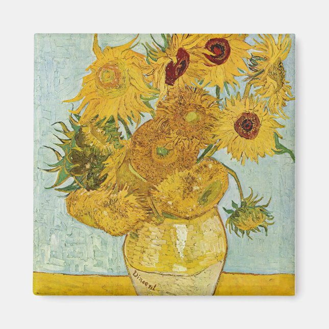 Imã Vincent Van Gogh - Vase com Doze Girassóis (Frente)
