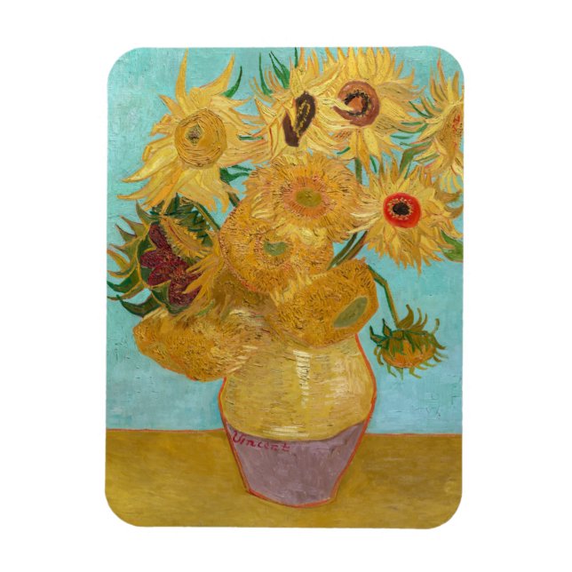 Ímã Vincent Van Gogh - Vase com Doze Girassóis (Vertical)