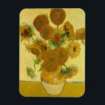 Ímã Vincent van Gogh - Vase com Quinze Girassóis<br><div class="desc">Vase com Quinze Girassóis / Vase avec quinze Tornesols - Vincent Van Gogh,  agosto de 1888 - Girassóis versão 1888 (F454)</div>