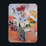 Ímã Vincent van Gogh - Vase com Rosas e Anêmonas<br><div class="desc">Ainda com vida / japonês com Rosas e anêmonas - Vincent van Gogh,  1890</div>