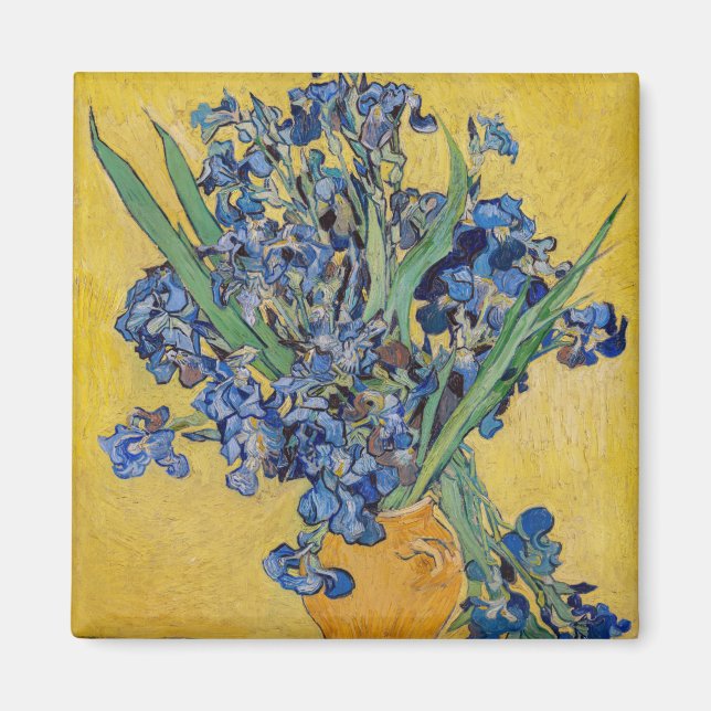 Imã Vincent van Gogh - Vaso com Íris (Frente)