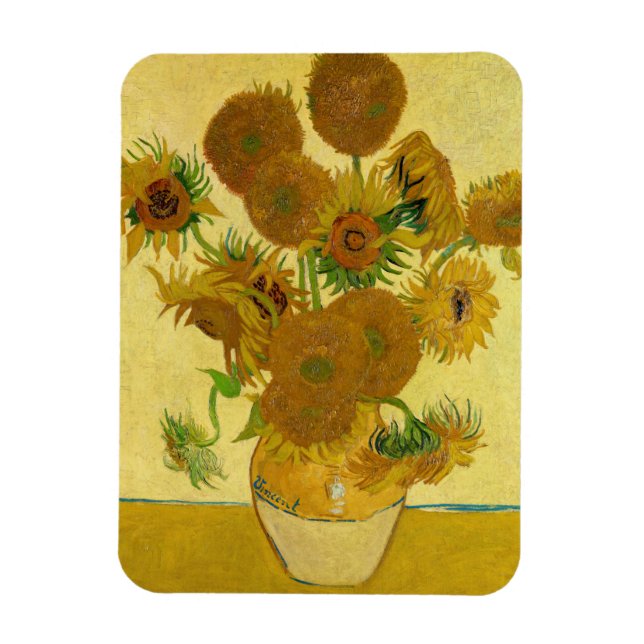 Ímã Vincent van Gogh - Vaso com Quinze Girassóis (Vertical)