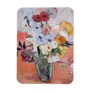 Ímã Vincent van Gogh - Vaso com Rosas & Anêmonas