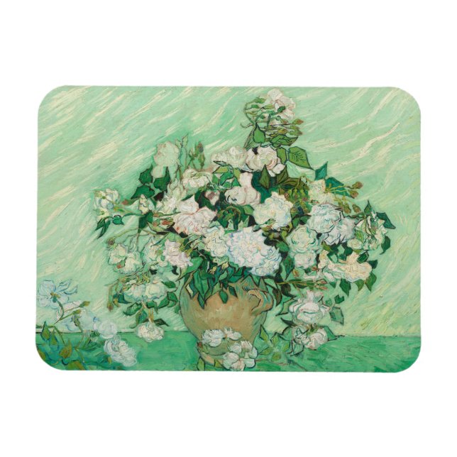 Ímã Vincent Van Gogh, Vaso de Rosas, Rosas No Vaso (Horizontal)