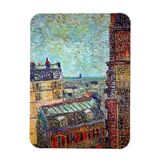 Ímã Vincent Van Gogh - View Of Paris Pointillism Art (Vertical)
