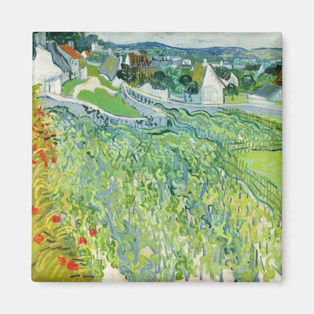 Imã Vincent van Gogh - Vinhas em Auvers (Frente)