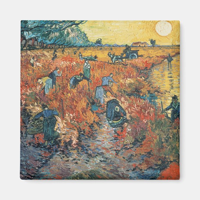 Imã Vincent van Gogh | Vinhas Vermelhas em Arles, 1888 (Frente)