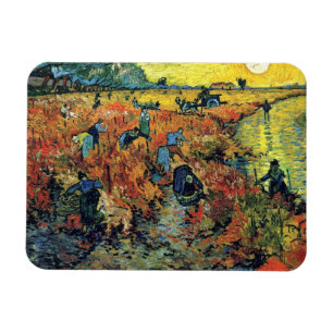 Ímã Vincent Van Gogh - Vinhedo Vermelho em Arles Pintu