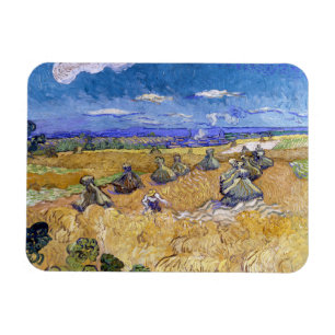Ímã Vincent van Gogh - Wheat Stacks with Reapers