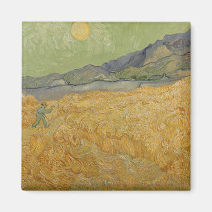 Imã Vincent van Gogh Wheatfield com Reaper, 1889