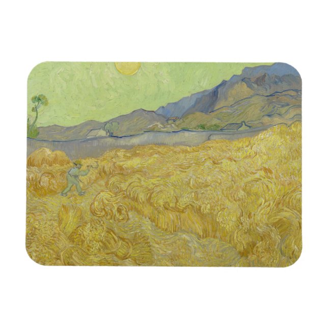 Ímã Vincent van Gogh - Wheatfield com um Receptor (Horizontal)