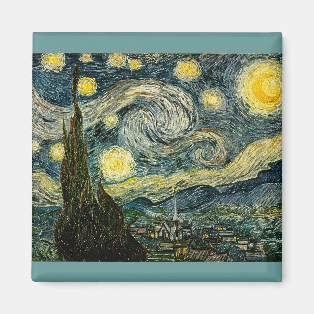 Imã Vincent van Gogh's The Starry Night (1889) (Frente)