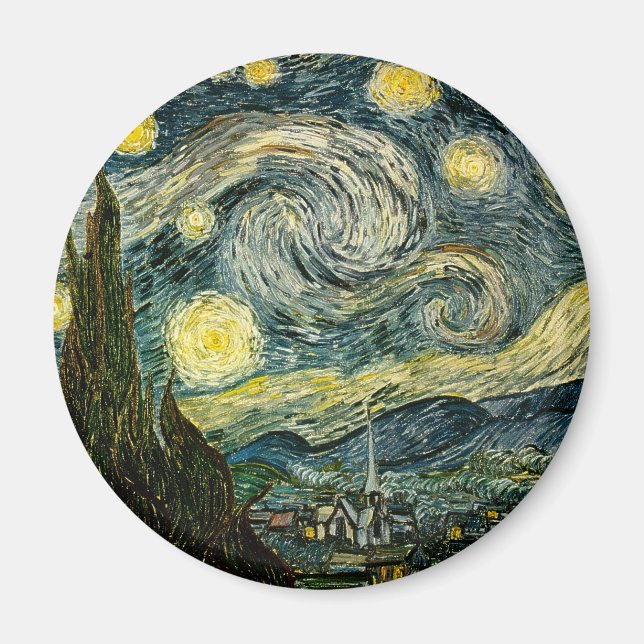Imã Vincent van Gogh's The Starry Night (1889) (Frente)