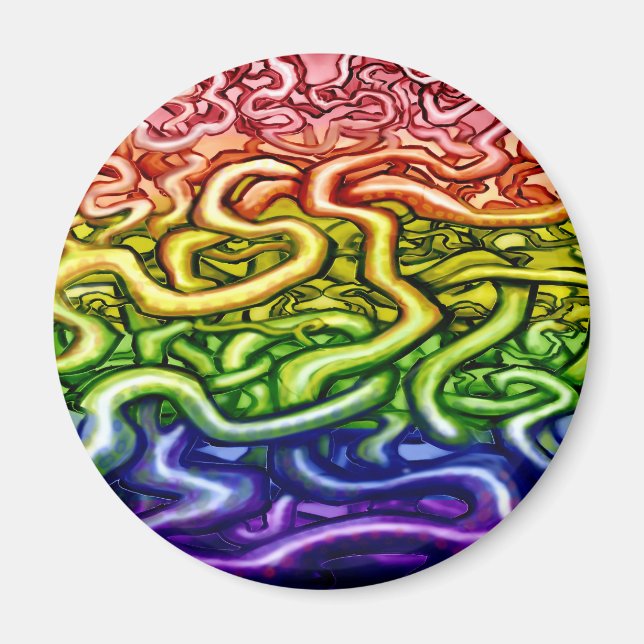 Imã Vines LGBQT Arco-Íris (Frente)