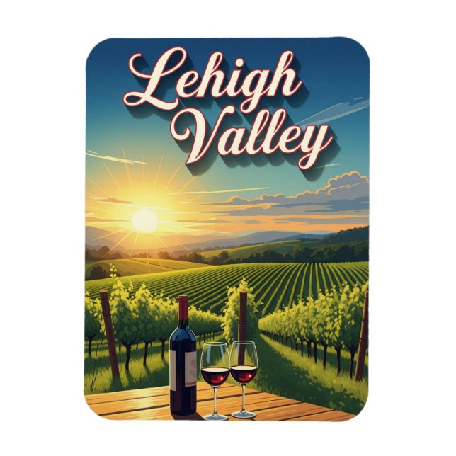 Ímã Vineyard na Viagem da Pensilvânia de Lehigh Valley (Vertical)