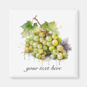 Imã Vinha Aquarela Uvas, personalizado
