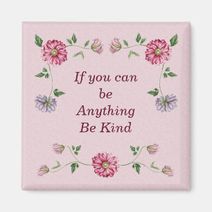 Imã Vinha Floral Rosa e Púrpura