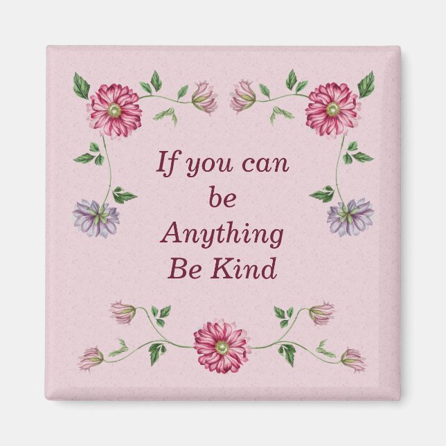 Imã Vinha Floral Rosa e Púrpura (Frente)