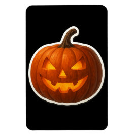 Ímã Vinheta de Abóbora de Halloween Spooky