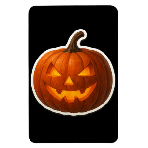 Ímã Vinheta de Abóbora de Halloween Spooky
