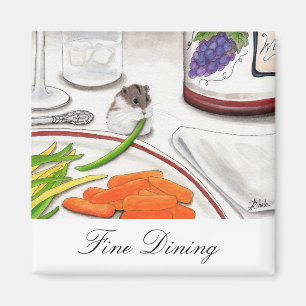 Imã Vinho de jantar fino da arte do hamster por BiHrle