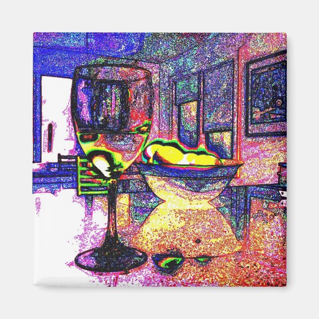 Imã Vinho e limões I - Magneta de refrigeração (Frente)