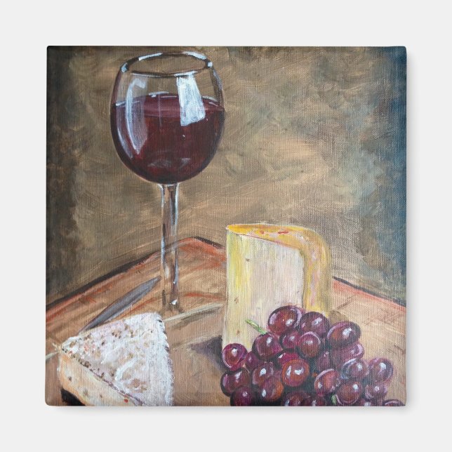 Imã Vinho e queijo (Frente)