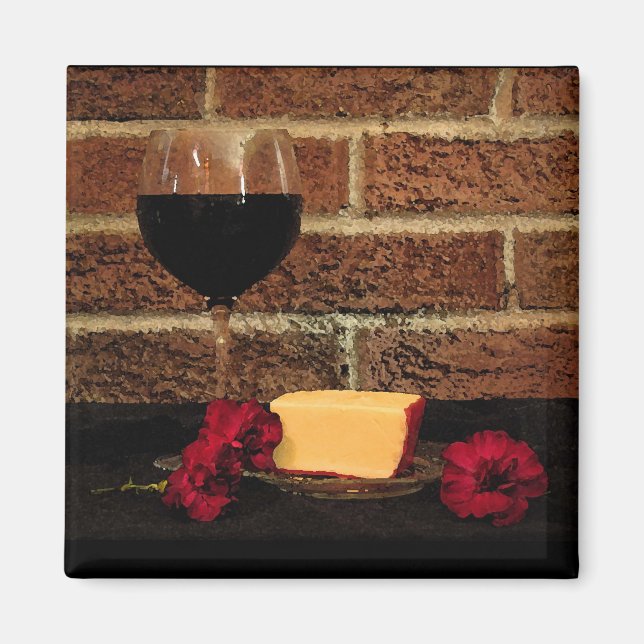 Imã Vinho e queijo (Frente)